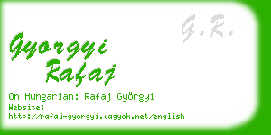 gyorgyi rafaj business card