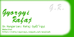 gyorgyi rafaj business card